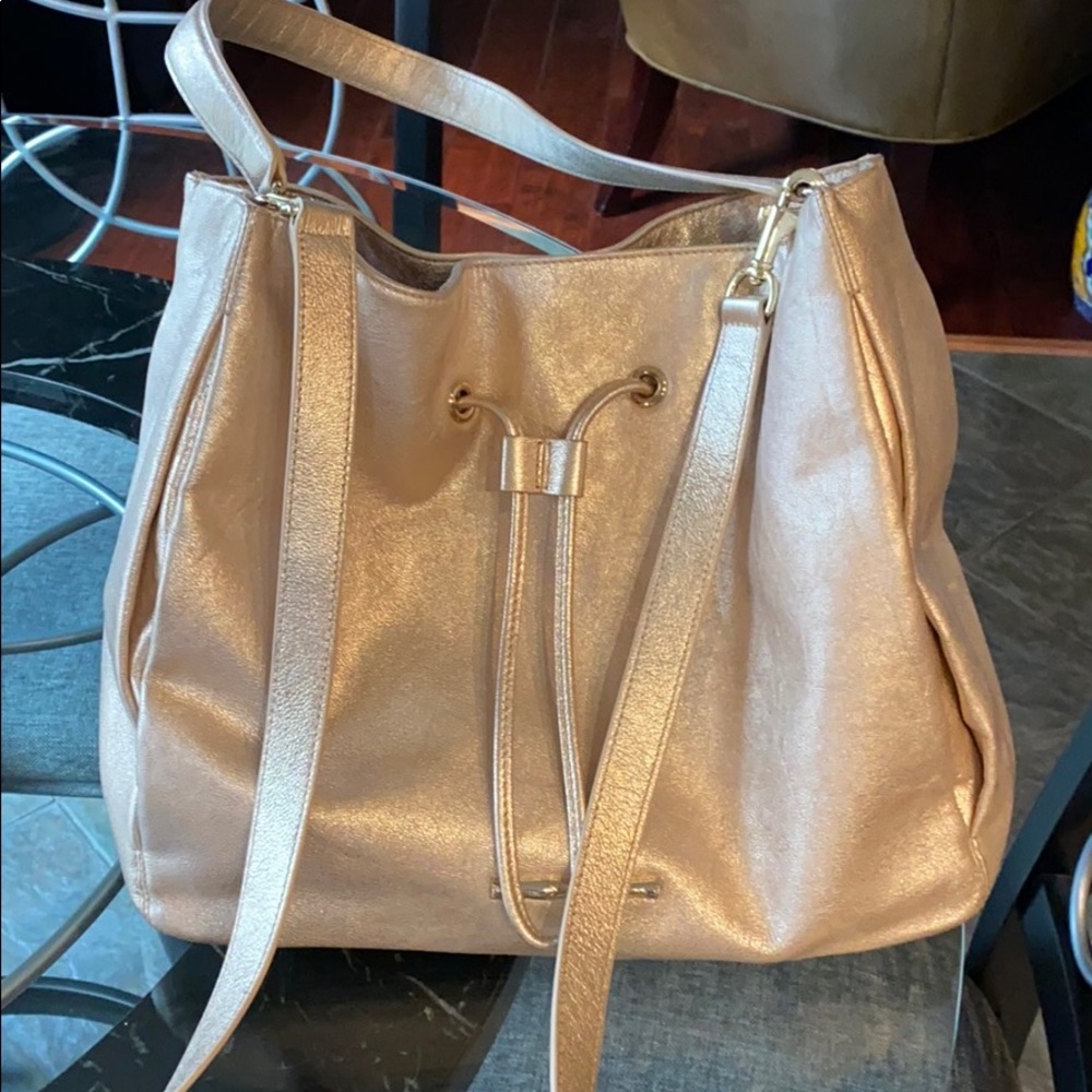 Hobo style gold purse